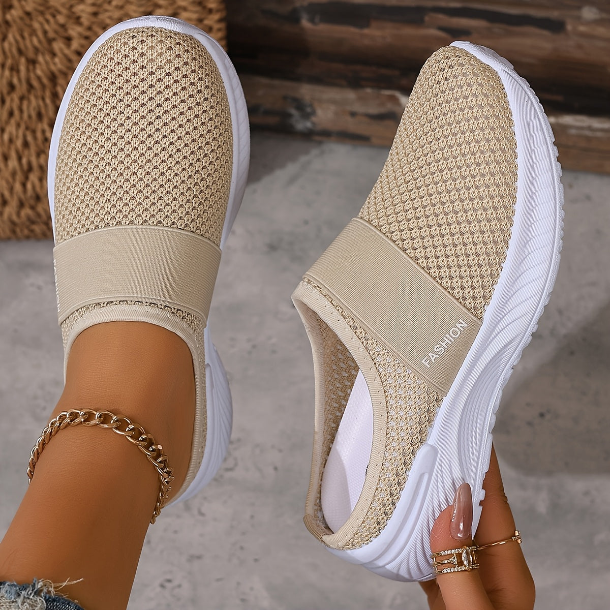 Baskets Mules Mesh Respirant Nicole
