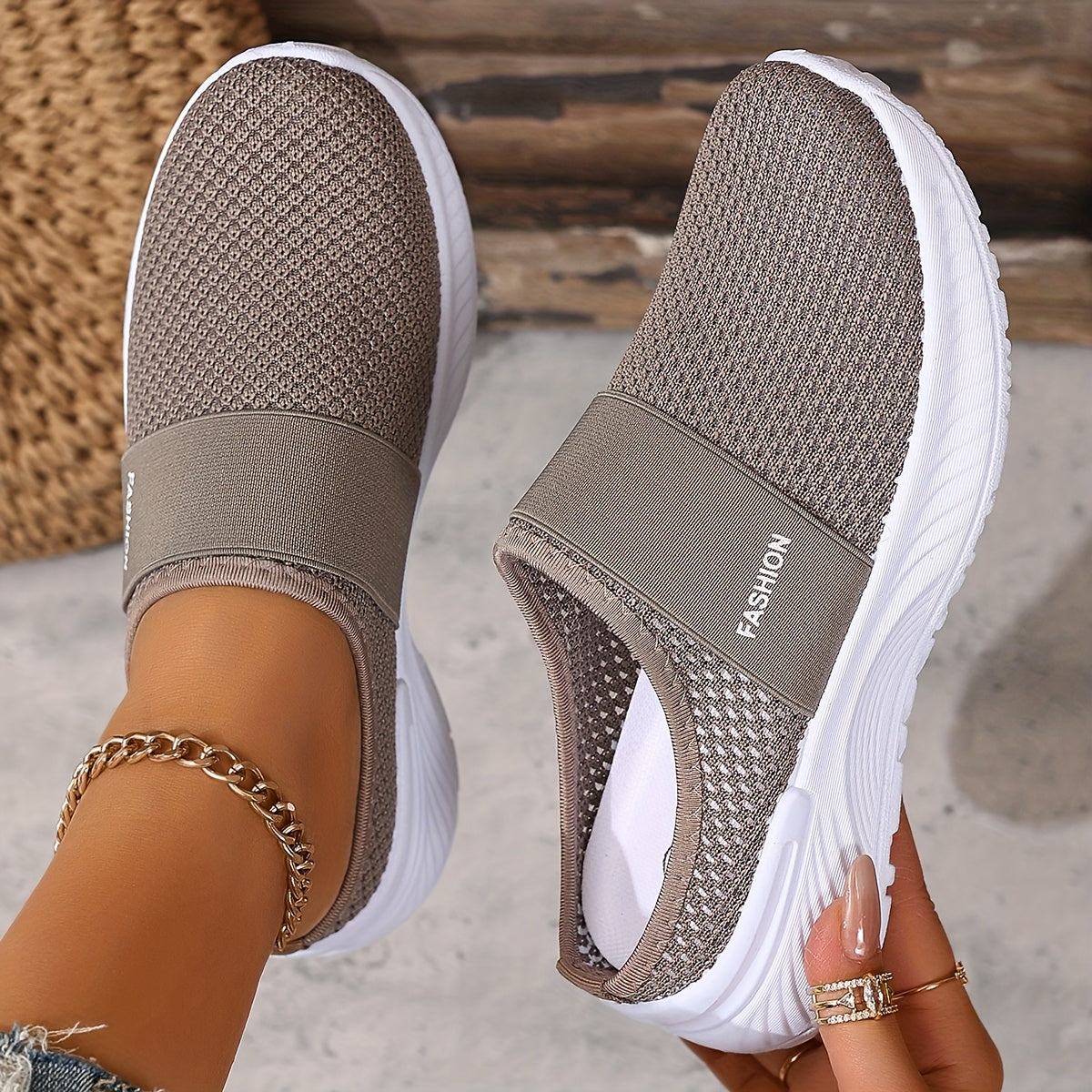 Baskets Mules Mesh Respirant Nicole