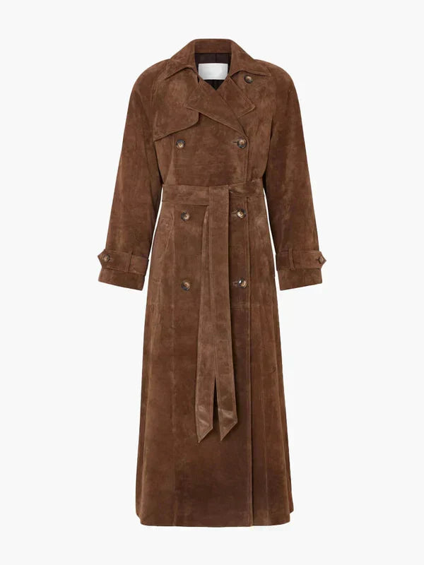 Sacha Havre | LE TRENCH CHIC EN DAIM DOUX