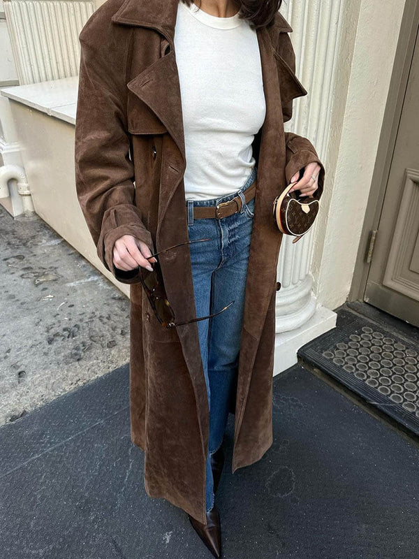 Sacha Havre | LE TRENCH CHIC EN DAIM DOUX