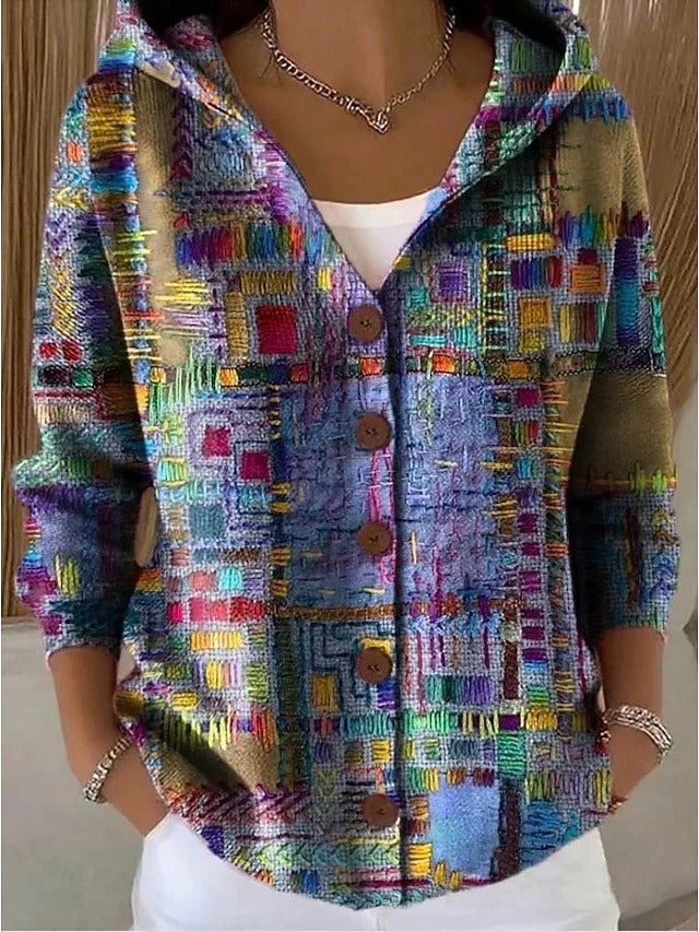 Gilet à Capuche Imprimé pour Femme Brigitte