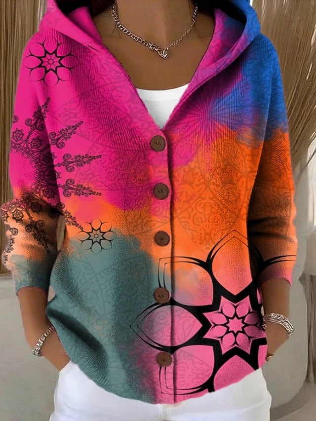 Gilet à Capuche Imprimé pour Femme Brigitte