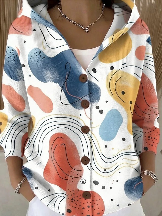 Gilet à Capuche Imprimé pour Femme Brigitte
