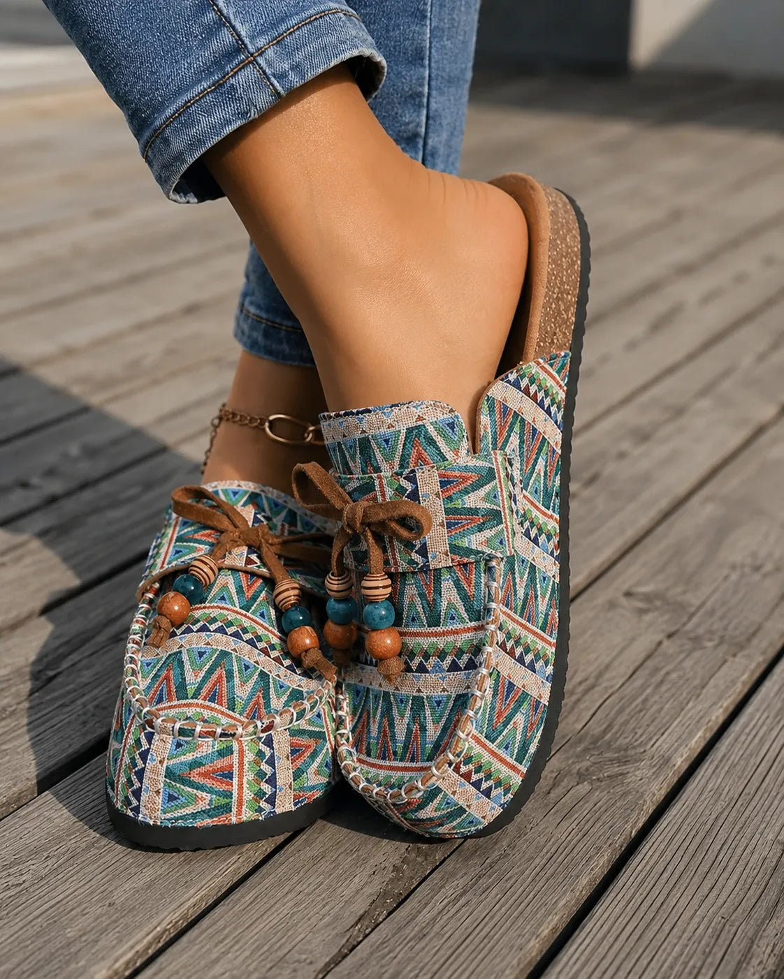 Sacha Havre | Mocassins Toile Imprimée Camille