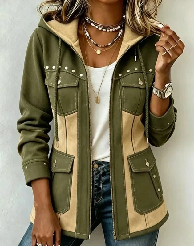 Veste à Capuche Bi-Matière pour Femme Véronique