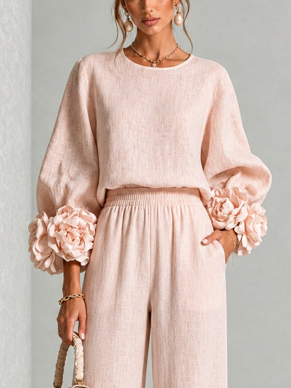 Ensemble Manchettes Fleuries Christine