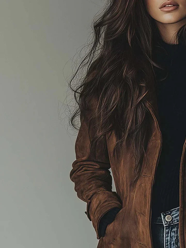 Sacha Havre | MANTEAU ÉLÉGANT À TEXTURE SUÉDÉE