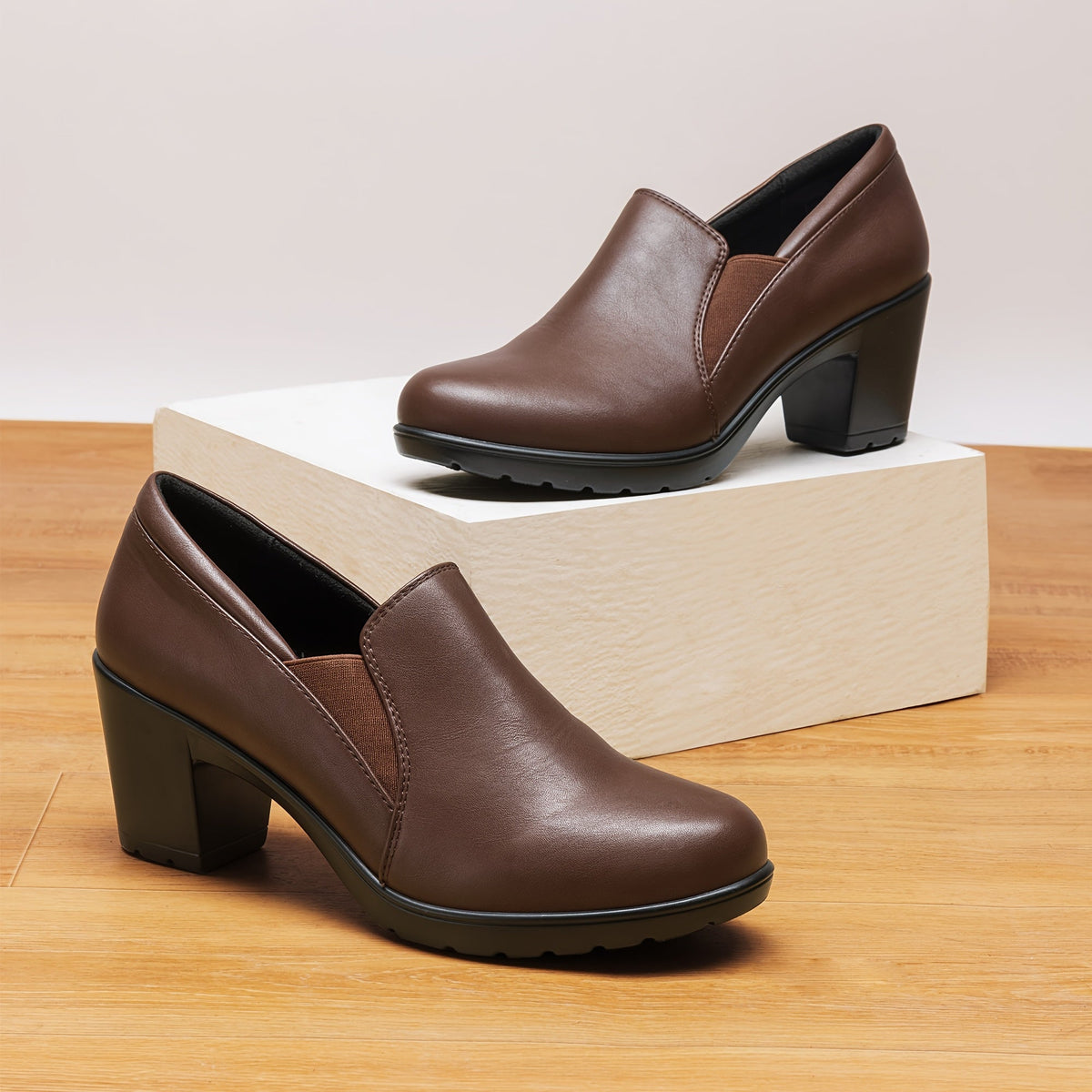 Mocassins à Talon Bloc Confort Margot