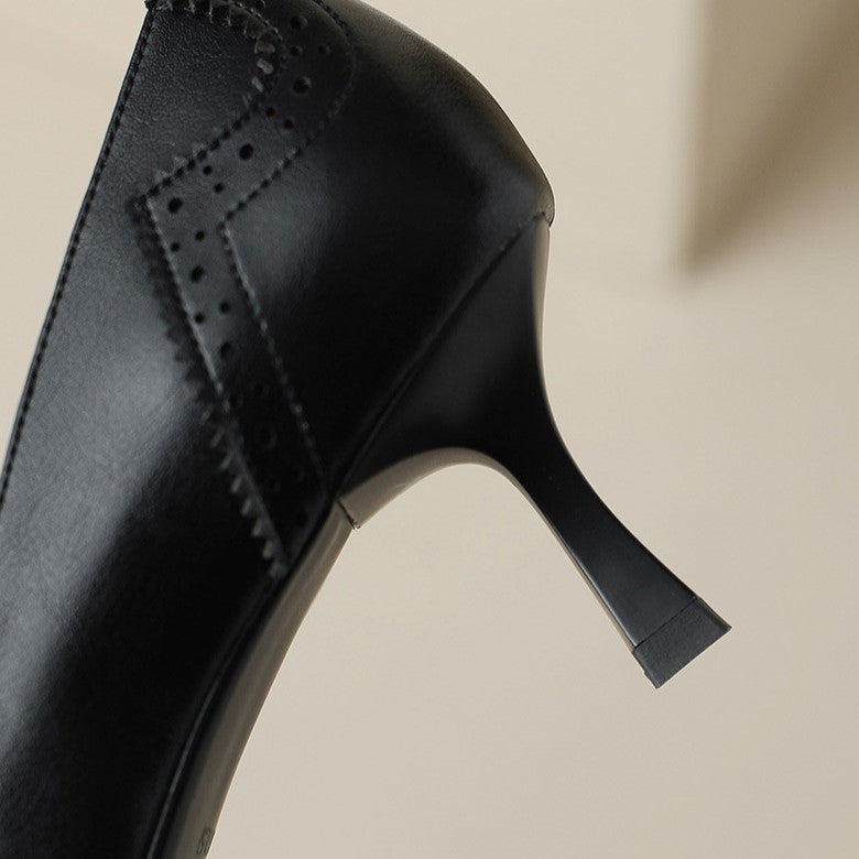 Sacha Havre | Escarpins à Ruban et Perforations Claire