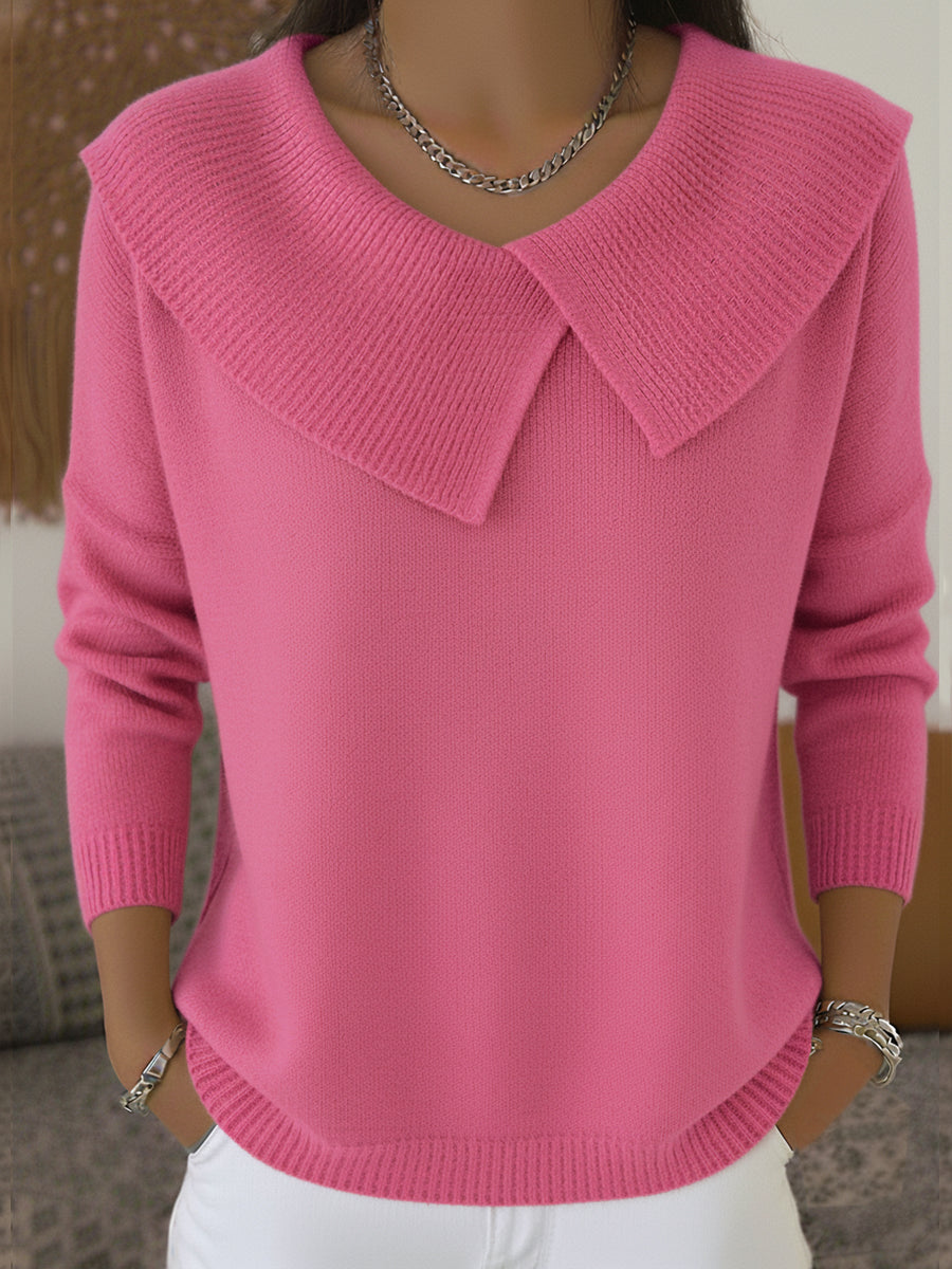 Pull Grand Col Rabattu pour Femme Denise