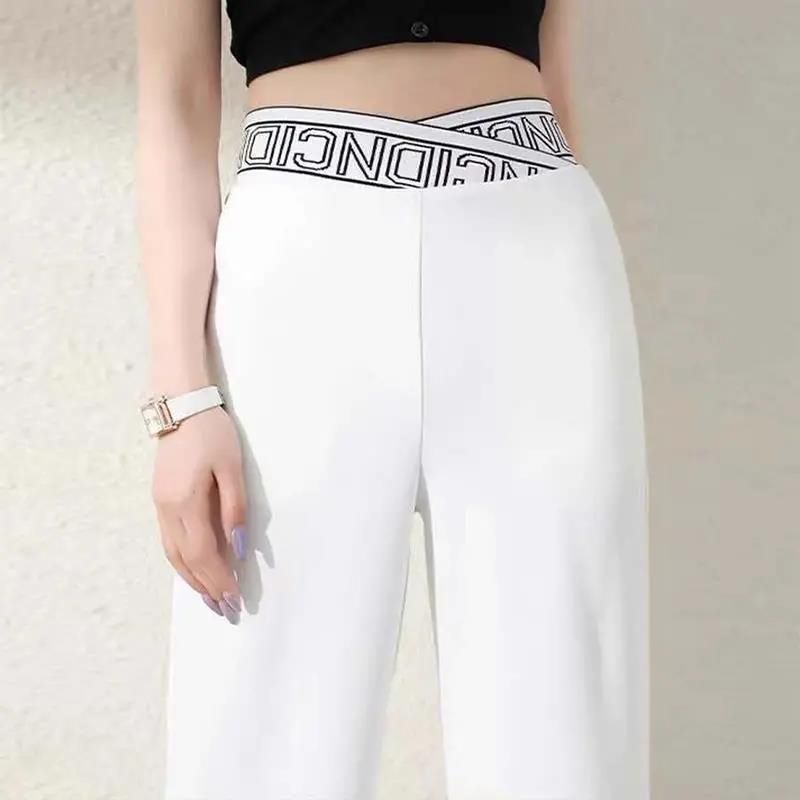 Pantalon Droit Extensible à Taille Haute et Jambes Larges pour Femmes【Achetez-En 2 Et Obtenez La Livraison Gratuite】