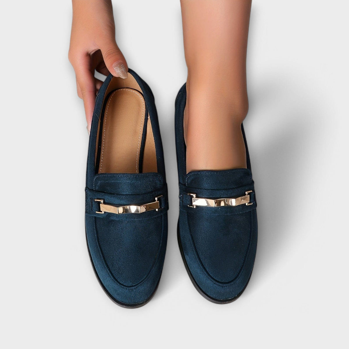 Sacha Havre | Mocassins Daim Chaîne Dorée Nathalie