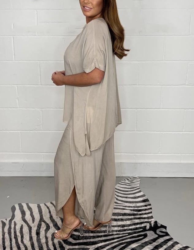 Costume 2 pièces décontracté et ample de couleur unie pour femmes🔥