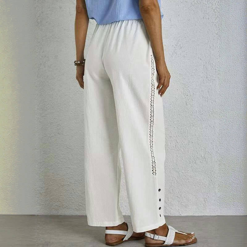 【Coton Et Lin】Pantalon Décontracté Confortable