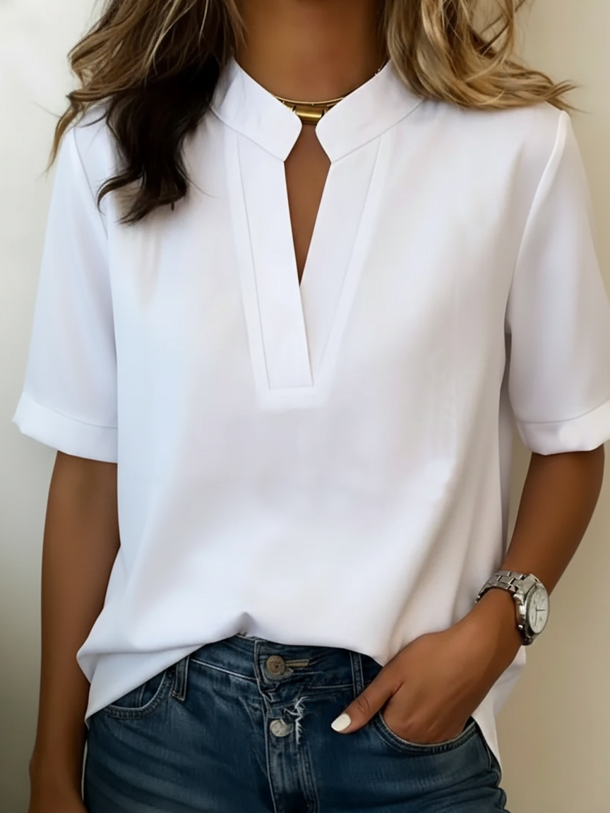Blouse Col V Fendu pour Femme Margaux