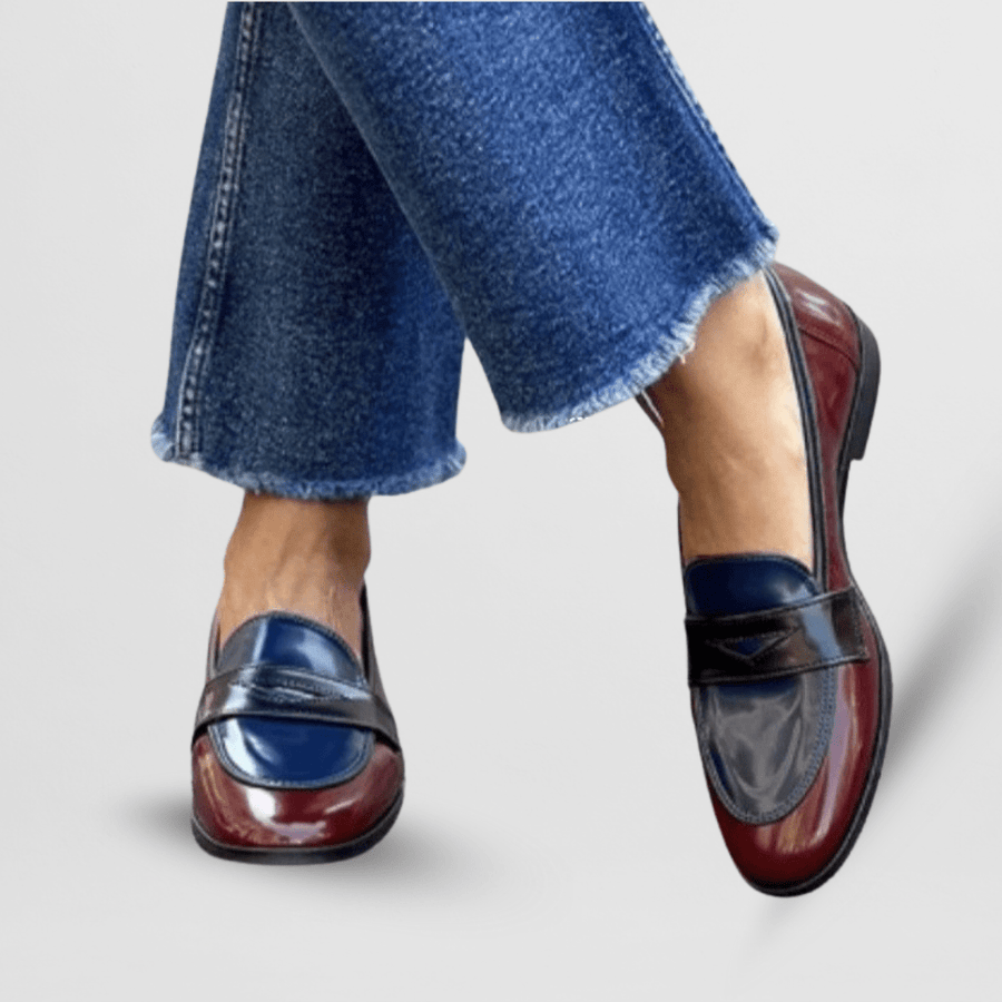 Sacha Havre | Mocassins Vernis Bicolores Élina