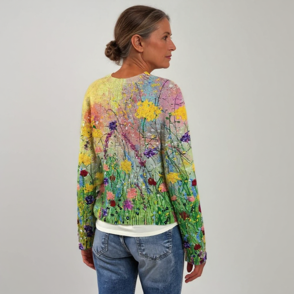 Pull Prairie Fleurie pour Femme Manon