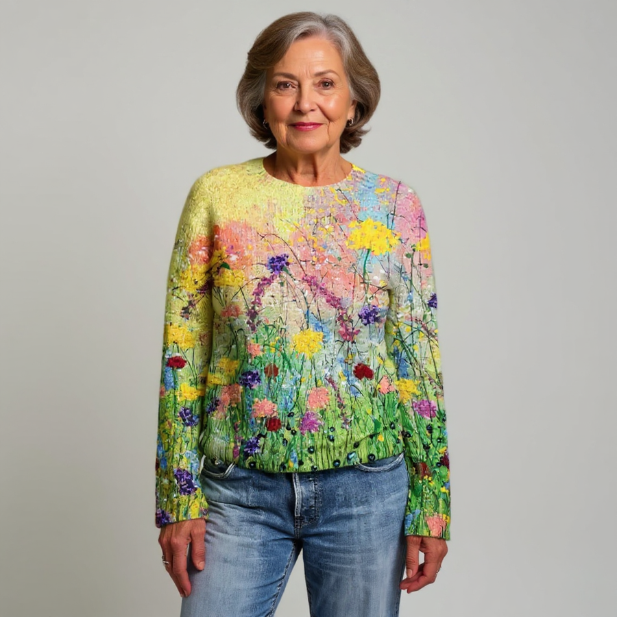 Pull Prairie Fleurie pour Femme Manon