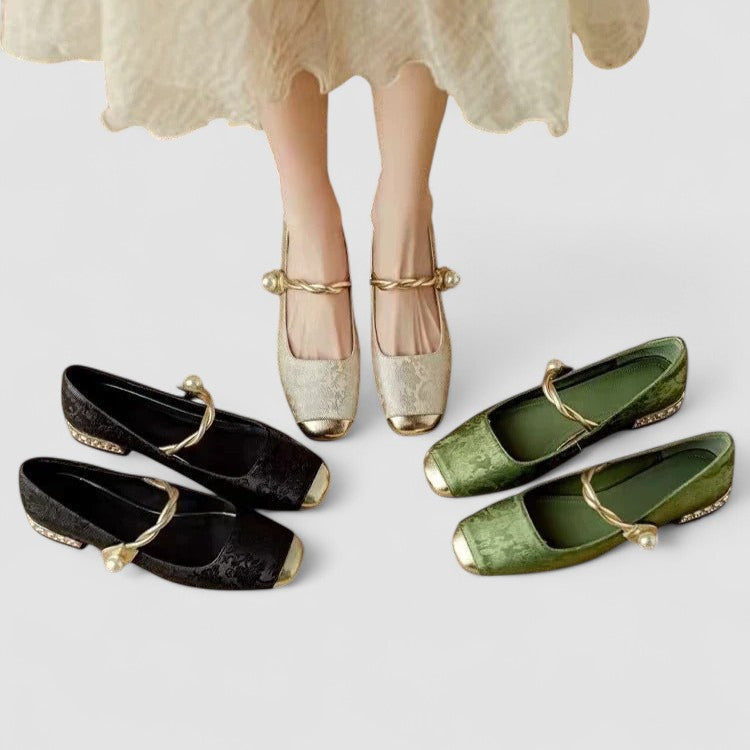 Sacha Havre | Babies Satinées Talon Bijou Camille
