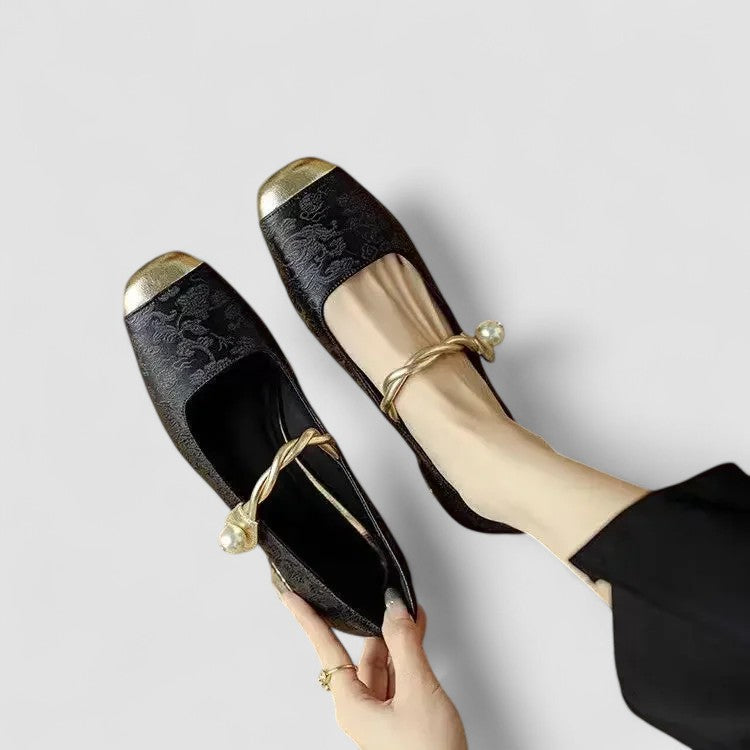 Sacha Havre | Babies Satinées Talon Bijou Camille