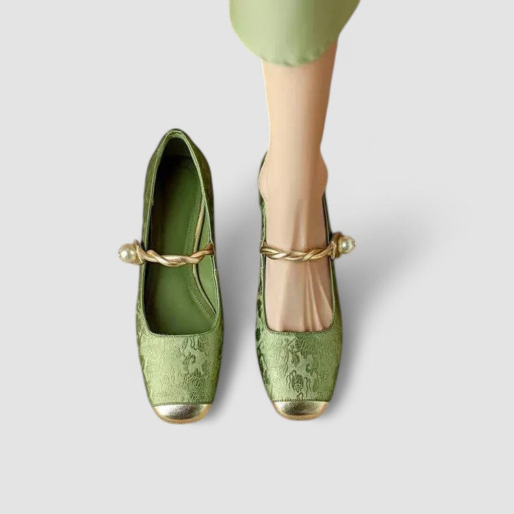 Sacha Havre | Babies Satinées Talon Bijou Camille