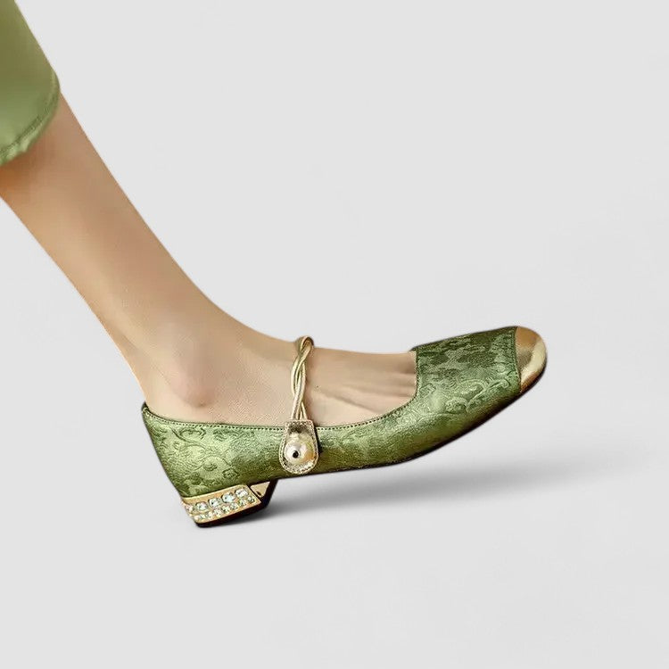 Sacha Havre | Babies Satinées Talon Bijou Camille
