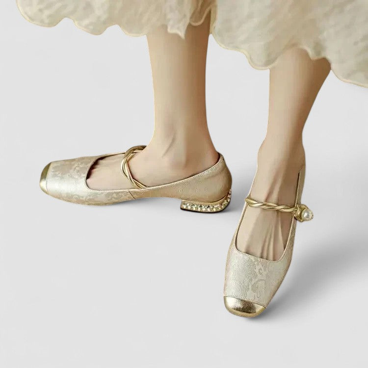 Sacha Havre | Babies Satinées Talon Bijou Camille