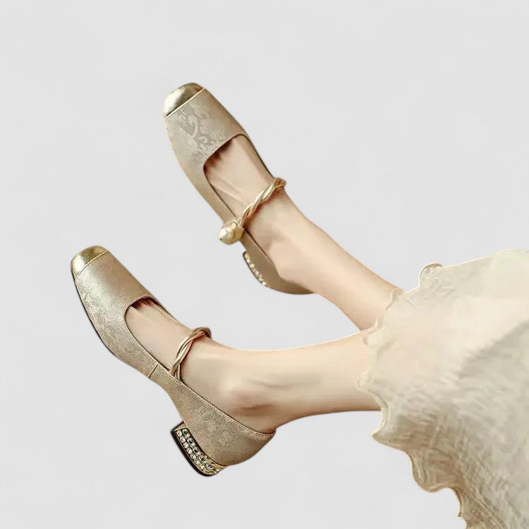 Sacha Havre | Babies Satinées Talon Bijou Camille