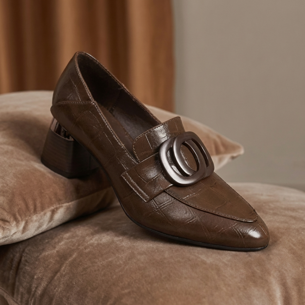 Sacha Havre | Mocassins à Talon et Ornement Élise