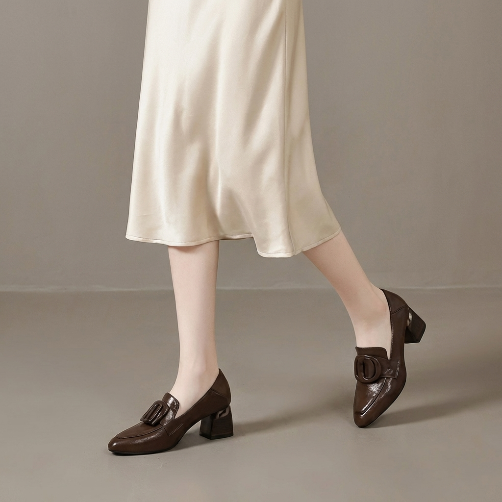 Sacha Havre | Mocassins à Talon et Ornement Élise