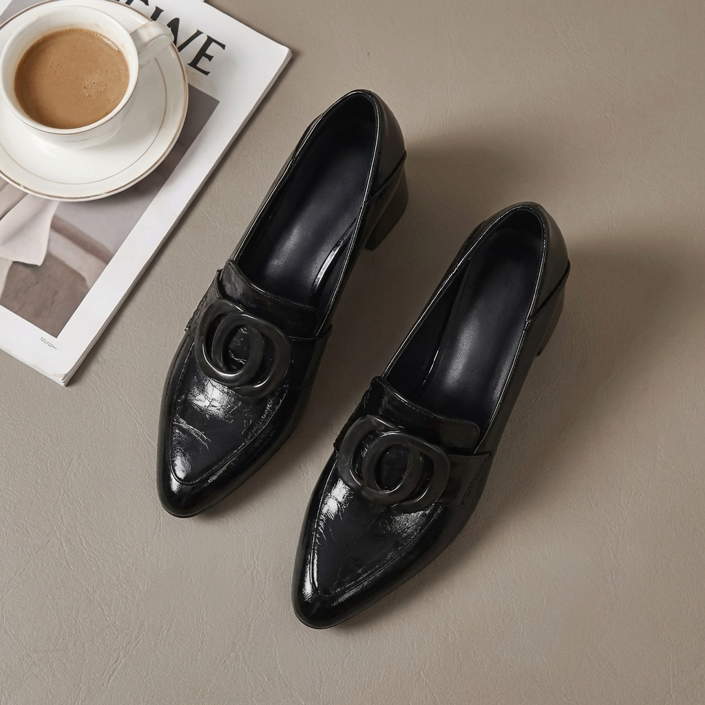 Sacha Havre | Mocassins à Talon et Ornement Élise
