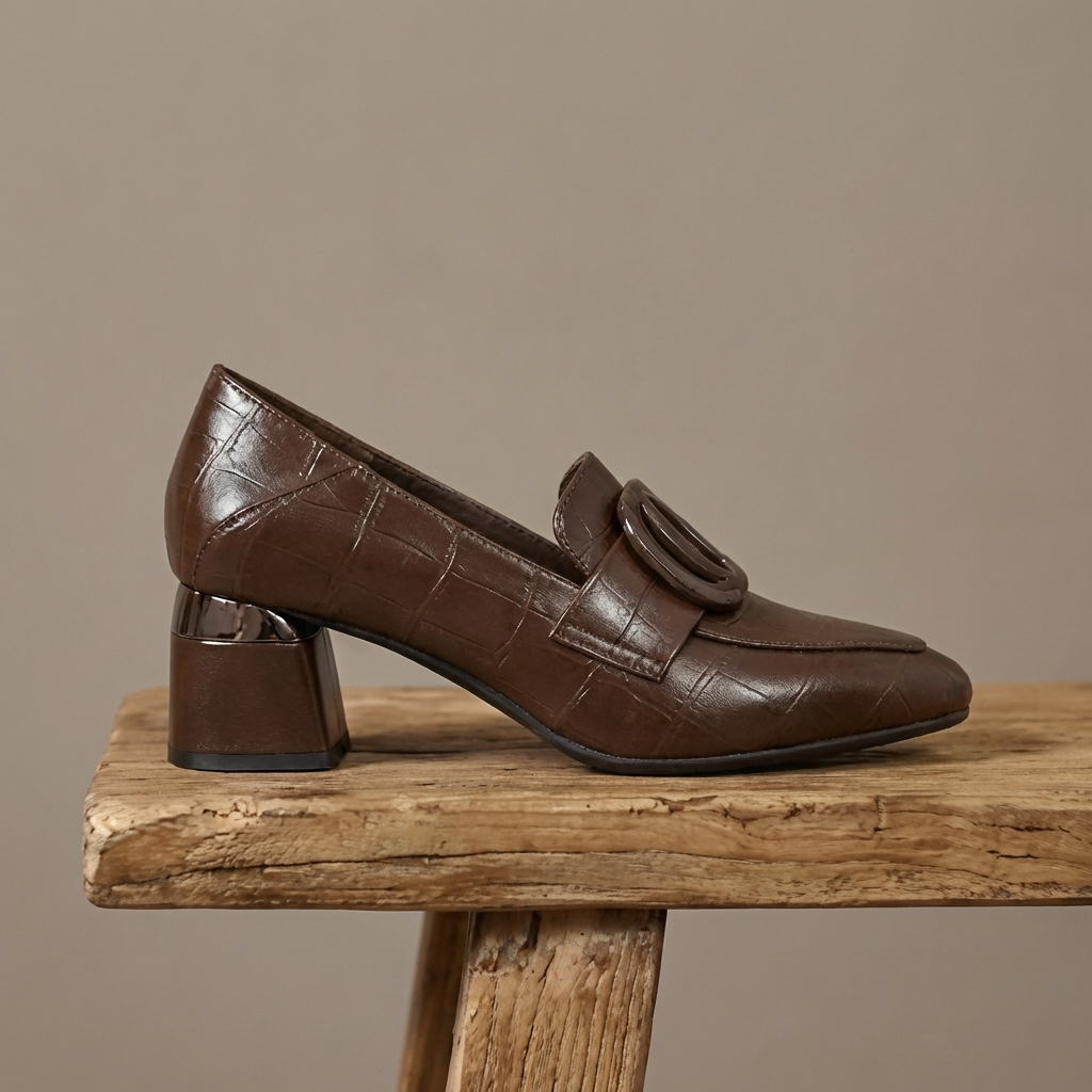 Sacha Havre | Mocassins à Talon et Ornement Élise