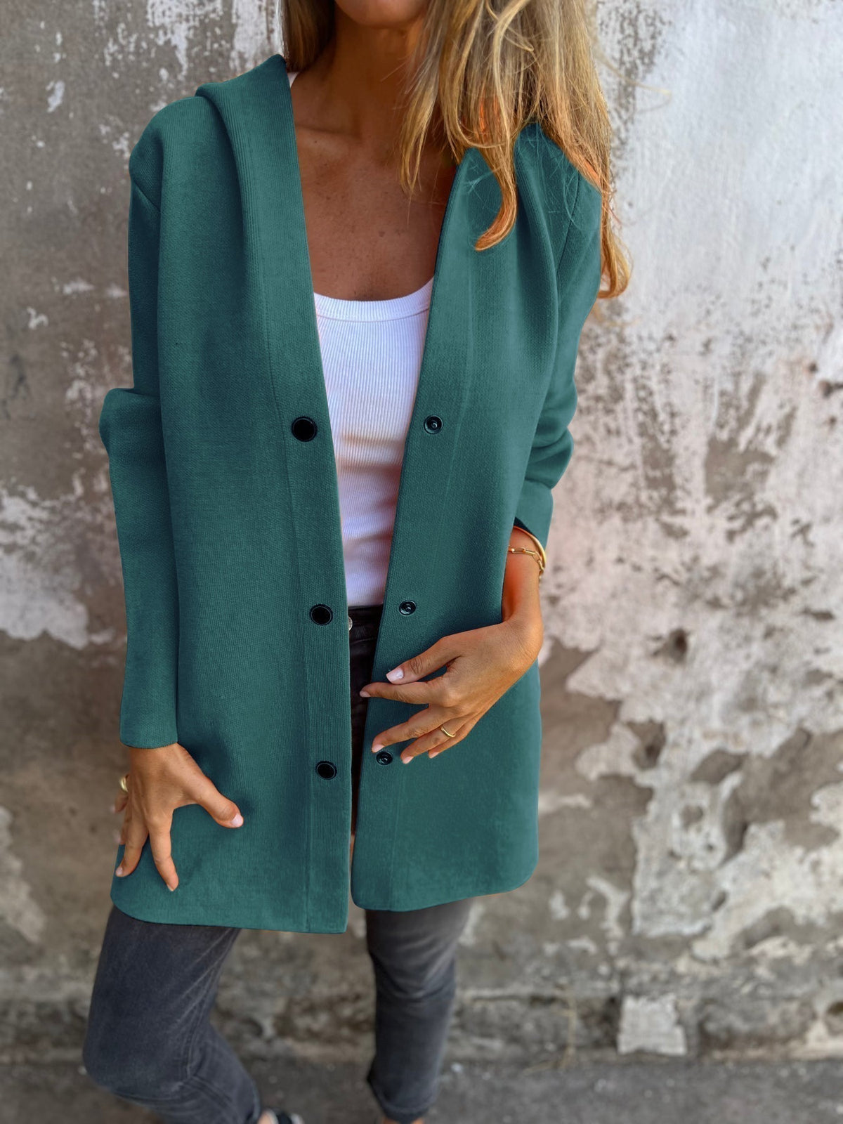 Sacha Havre | GILET LONG CHIC AVEC CAPUCHE
