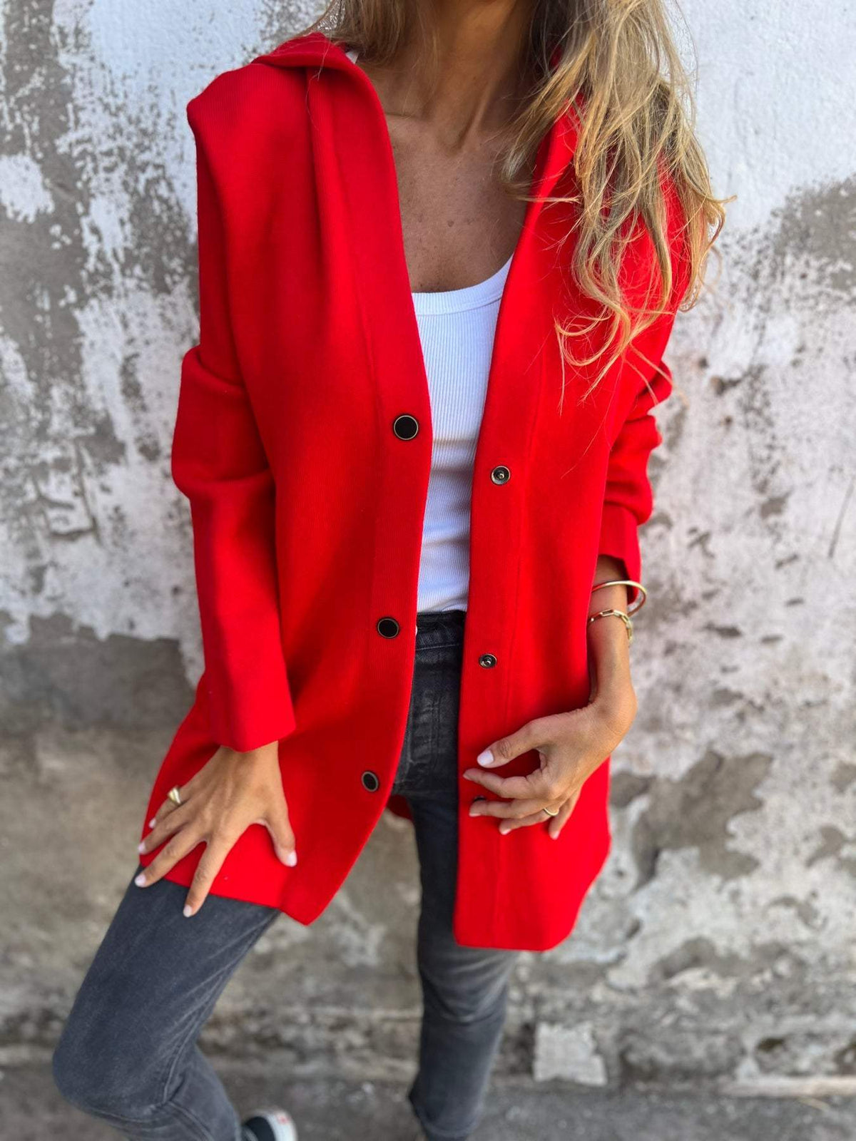 Sacha Havre | GILET LONG CHIC AVEC CAPUCHE