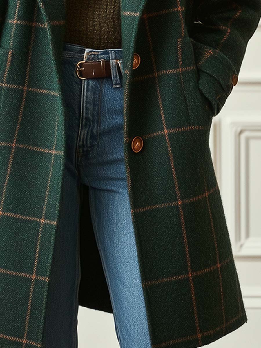 Sacha Havre | MANTEAU EFFET LAINE À CARREAUX