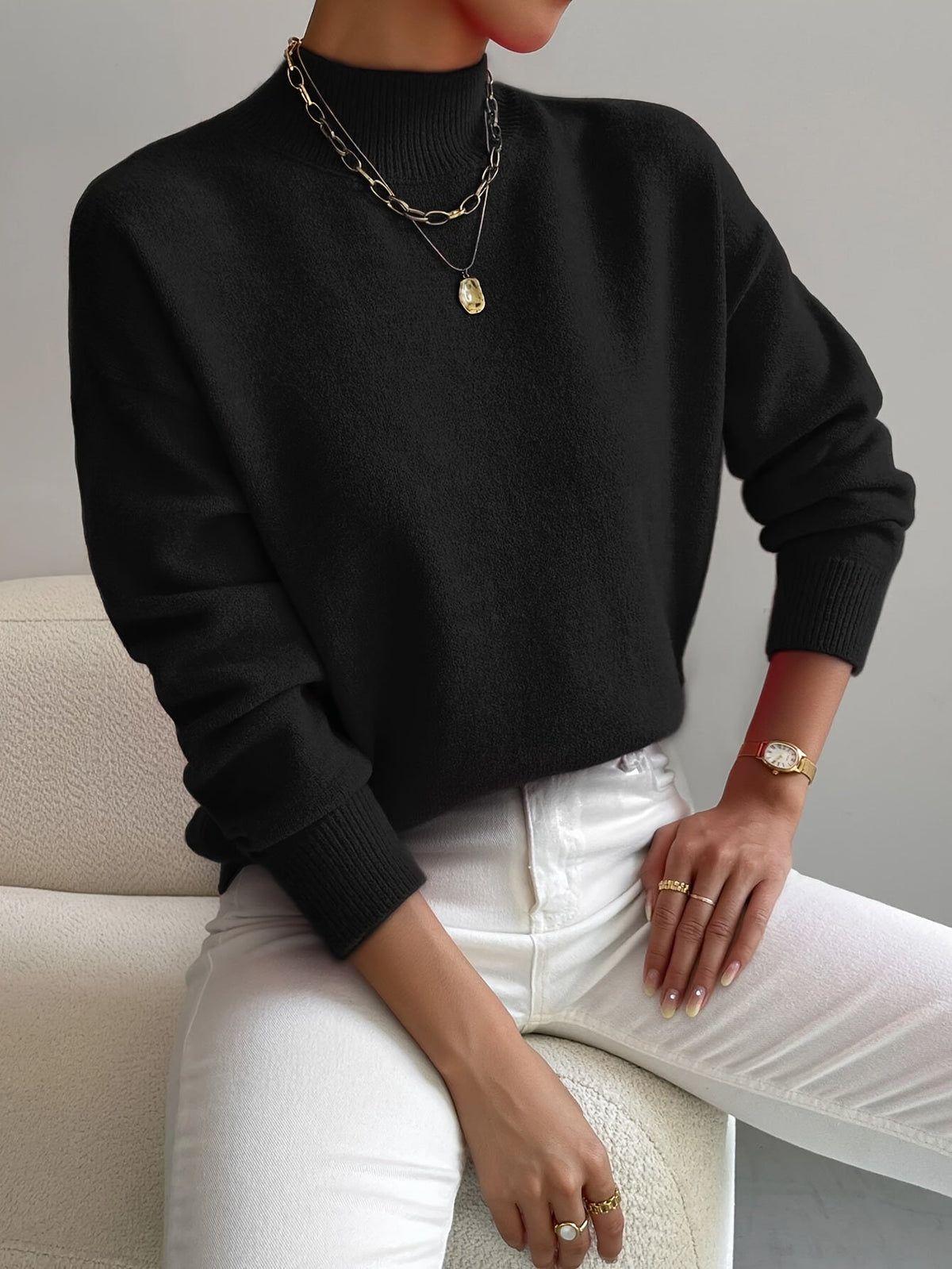 Pull Col Montant pour Femme Christine