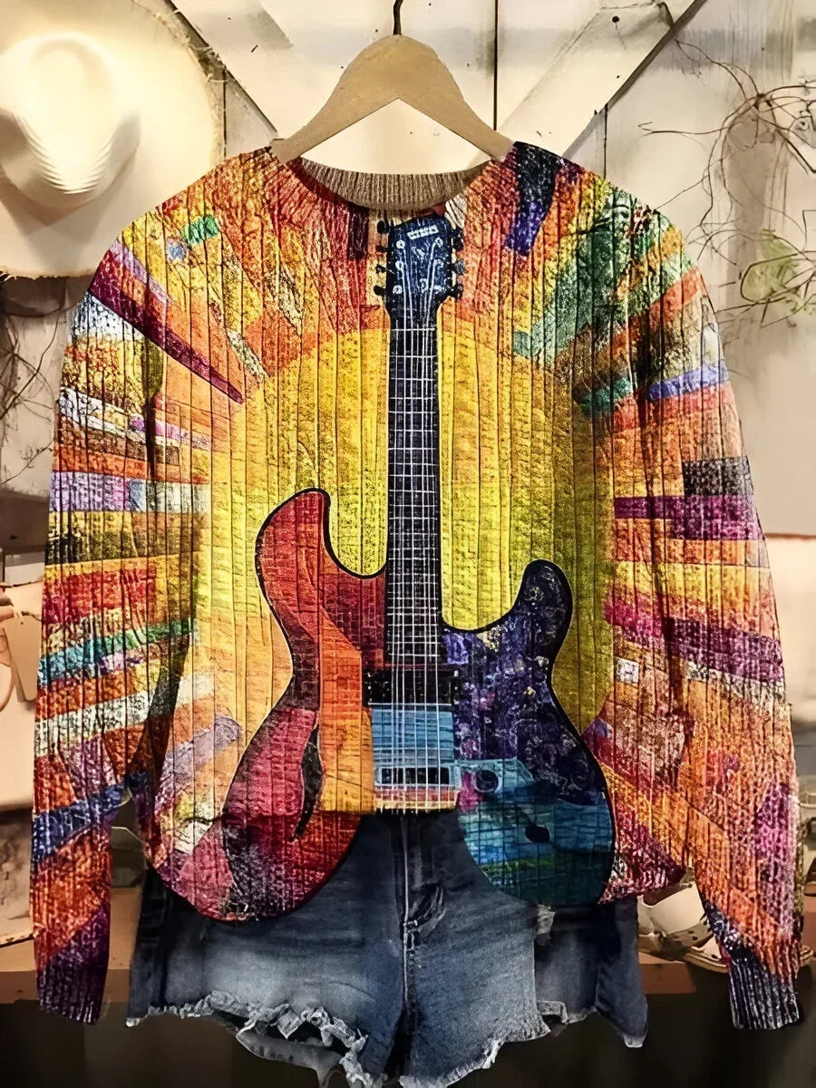 Pull Imprimé Guitare pour Femme Léa