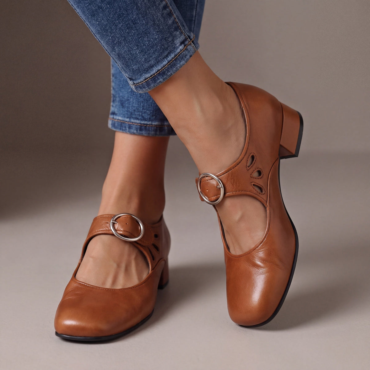 Sacha Havre | Babies en Cuir à Talon Véronique