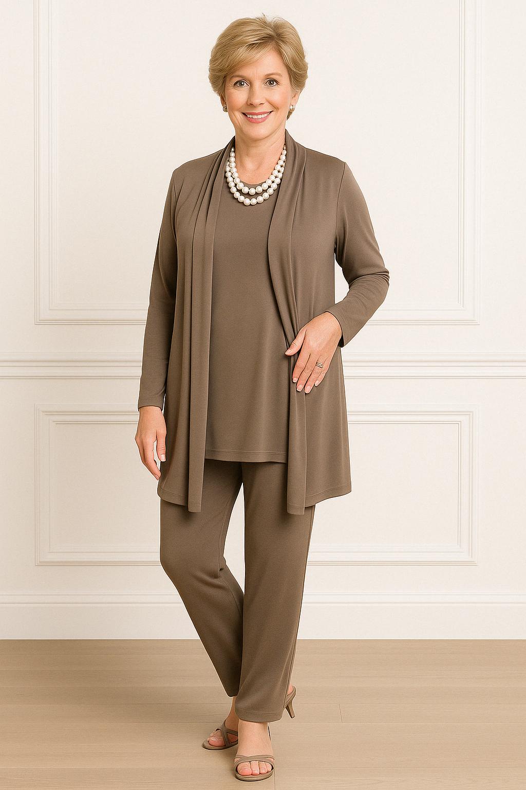 Valérie — Ensemble Élégant Trois Pièces au Style Intemporel