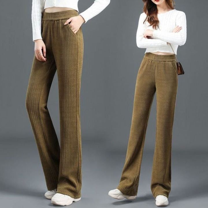Pantalon d'automne et d'hiver 🔥 chaud 🔥 élégant à taille large et extensible(45 % de réduction)