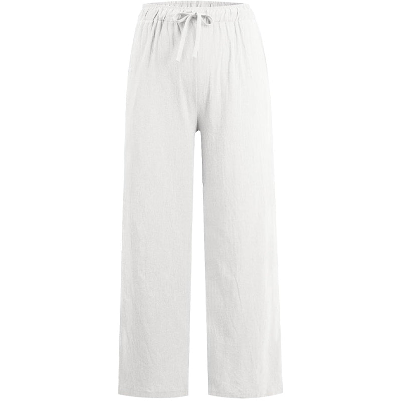 🔥Vente chaude🔥Pantalon large décontracté en coton et lin pour femme