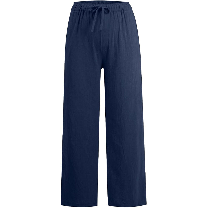 🔥Vente chaude🔥Pantalon large décontracté en coton et lin pour femme
