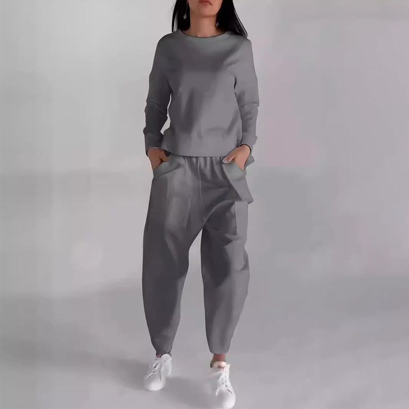Costume décontracté sportif pour femme avec plusieurs poches