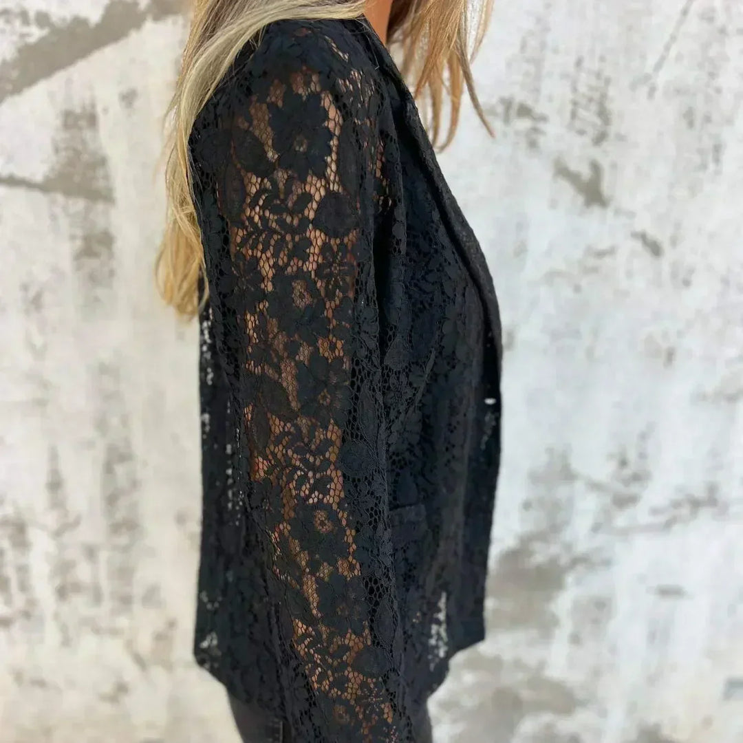 Blazer en Dentelle Intégrale et Maille