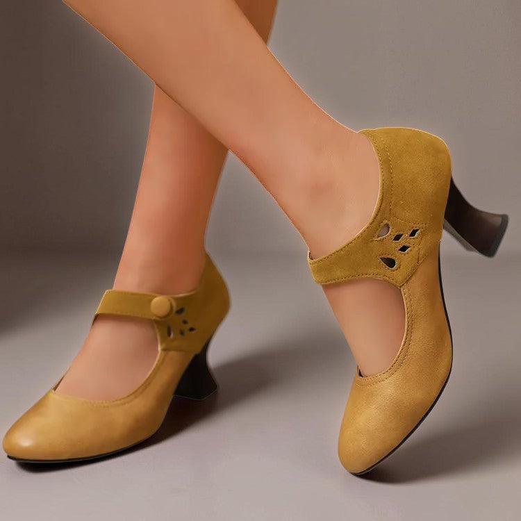Sacha Havre | Escarpins Daim Bride Cheville Camille