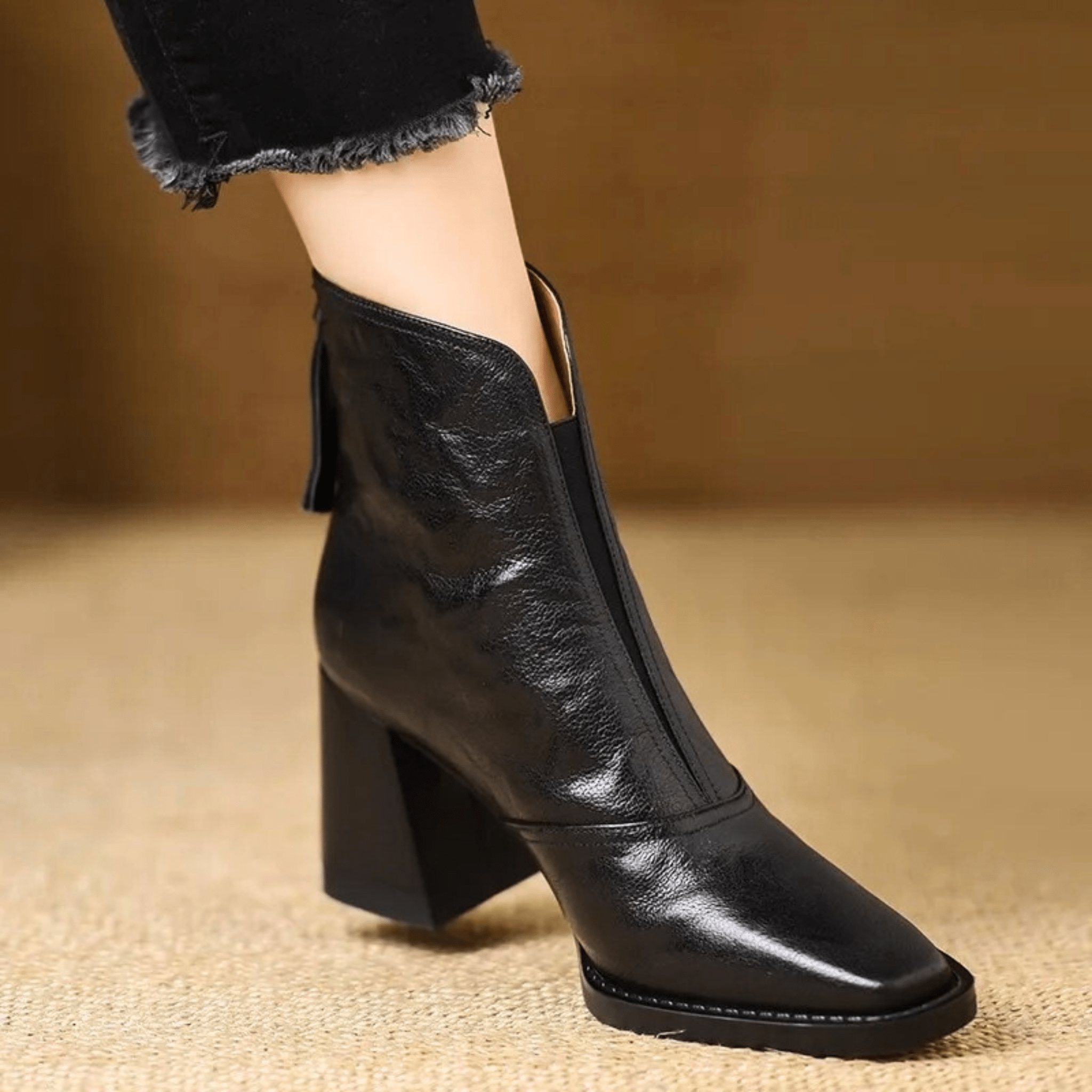 Maélia — Bottines Élégantes à Talon Stable