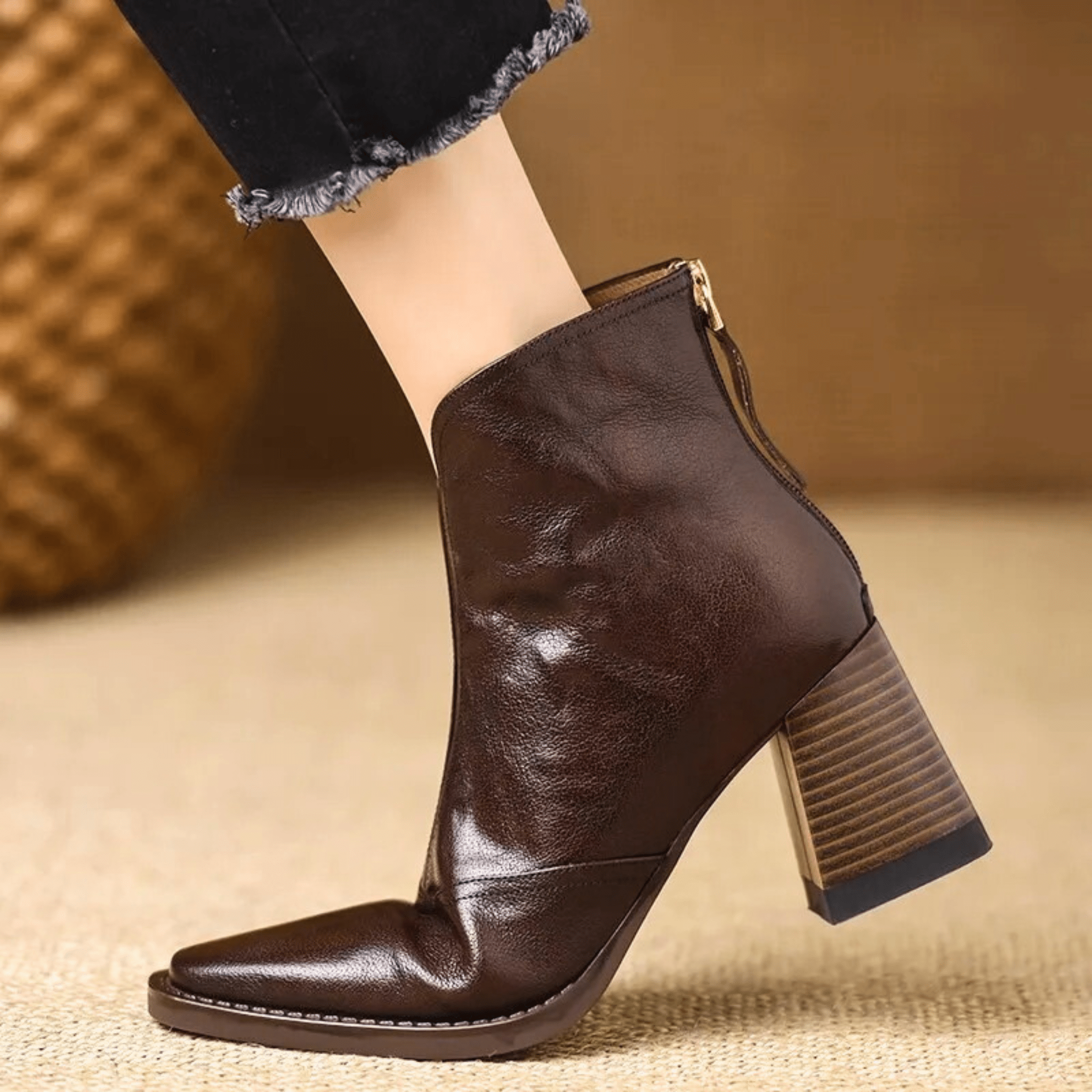 Maélia — Bottines Élégantes à Talon Stable